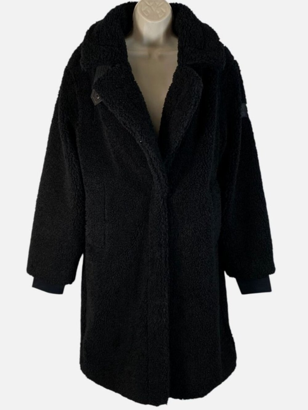 SAM. Women's Black Sherpa Long Coat Size L